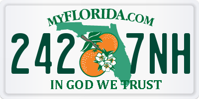 FL license plate 2427NH