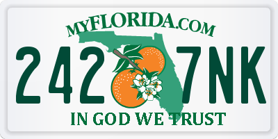 FL license plate 2427NK
