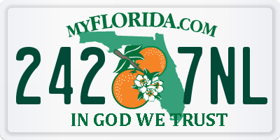 FL license plate 2427NL