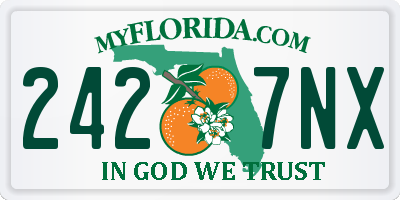 FL license plate 2427NX