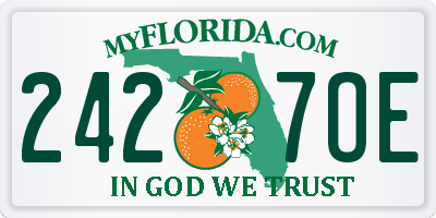 FL license plate 2427OE