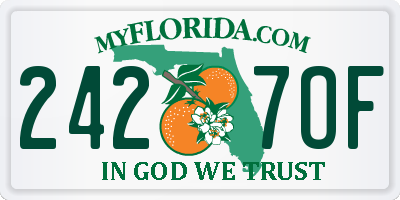 FL license plate 2427OF