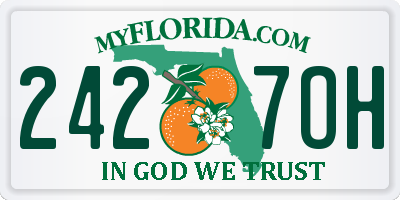 FL license plate 2427OH