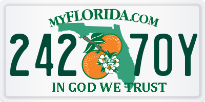 FL license plate 2427OY