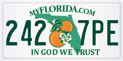 FL license plate 2427PE