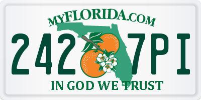 FL license plate 2427PI