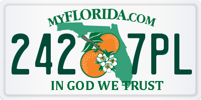 FL license plate 2427PL