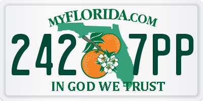 FL license plate 2427PP