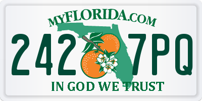FL license plate 2427PQ