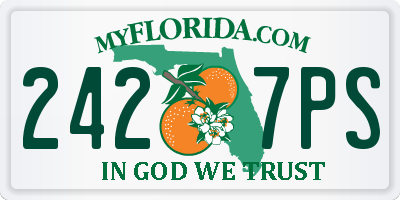 FL license plate 2427PS
