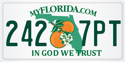 FL license plate 2427PT