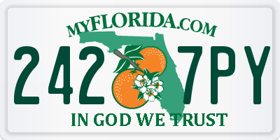 FL license plate 2427PY