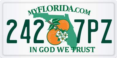 FL license plate 2427PZ