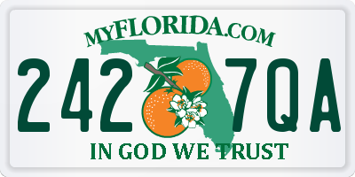 FL license plate 2427QA