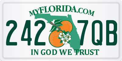 FL license plate 2427QB