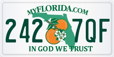 FL license plate 2427QF