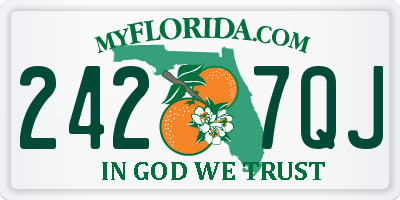 FL license plate 2427QJ