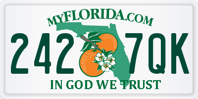 FL license plate 2427QK