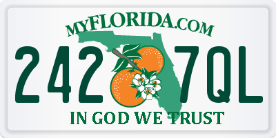 FL license plate 2427QL
