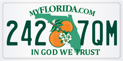FL license plate 2427QM