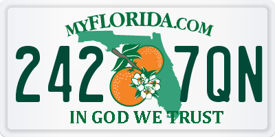 FL license plate 2427QN