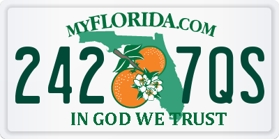 FL license plate 2427QS