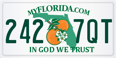 FL license plate 2427QT