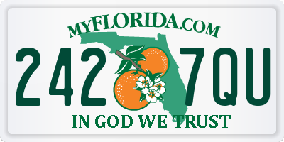 FL license plate 2427QU