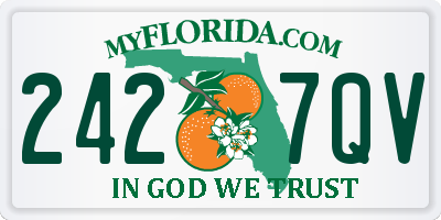 FL license plate 2427QV