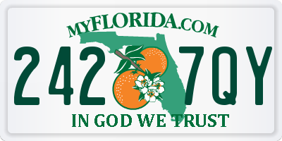 FL license plate 2427QY