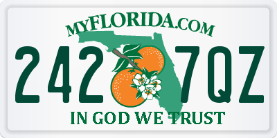 FL license plate 2427QZ