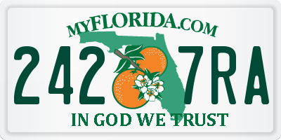 FL license plate 2427RA