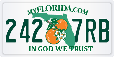 FL license plate 2427RB