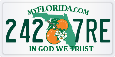 FL license plate 2427RE