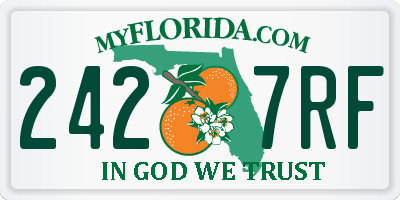FL license plate 2427RF