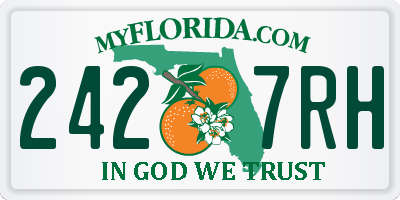 FL license plate 2427RH