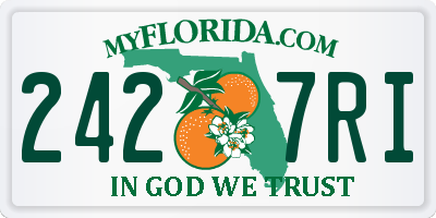 FL license plate 2427RI