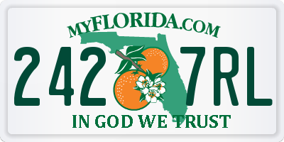 FL license plate 2427RL