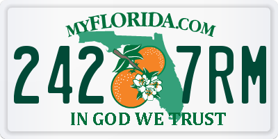 FL license plate 2427RM