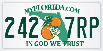 FL license plate 2427RP
