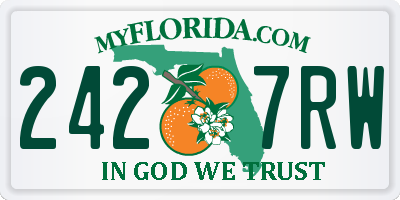 FL license plate 2427RW