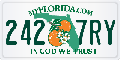 FL license plate 2427RY