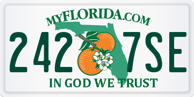 FL license plate 2427SE