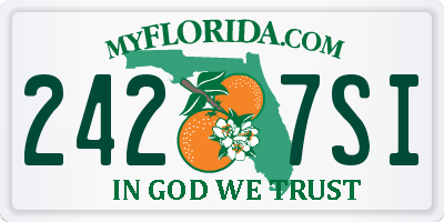 FL license plate 2427SI