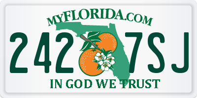 FL license plate 2427SJ