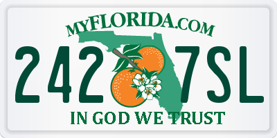 FL license plate 2427SL