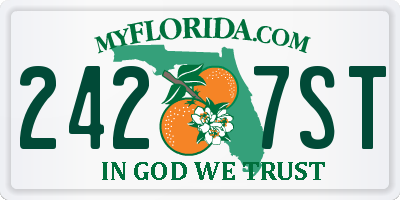 FL license plate 2427ST