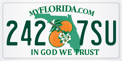 FL license plate 2427SU