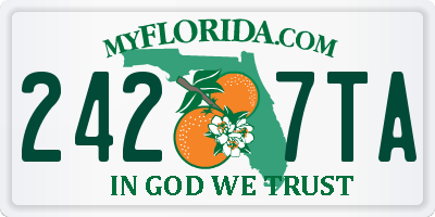 FL license plate 2427TA