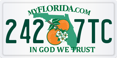 FL license plate 2427TC